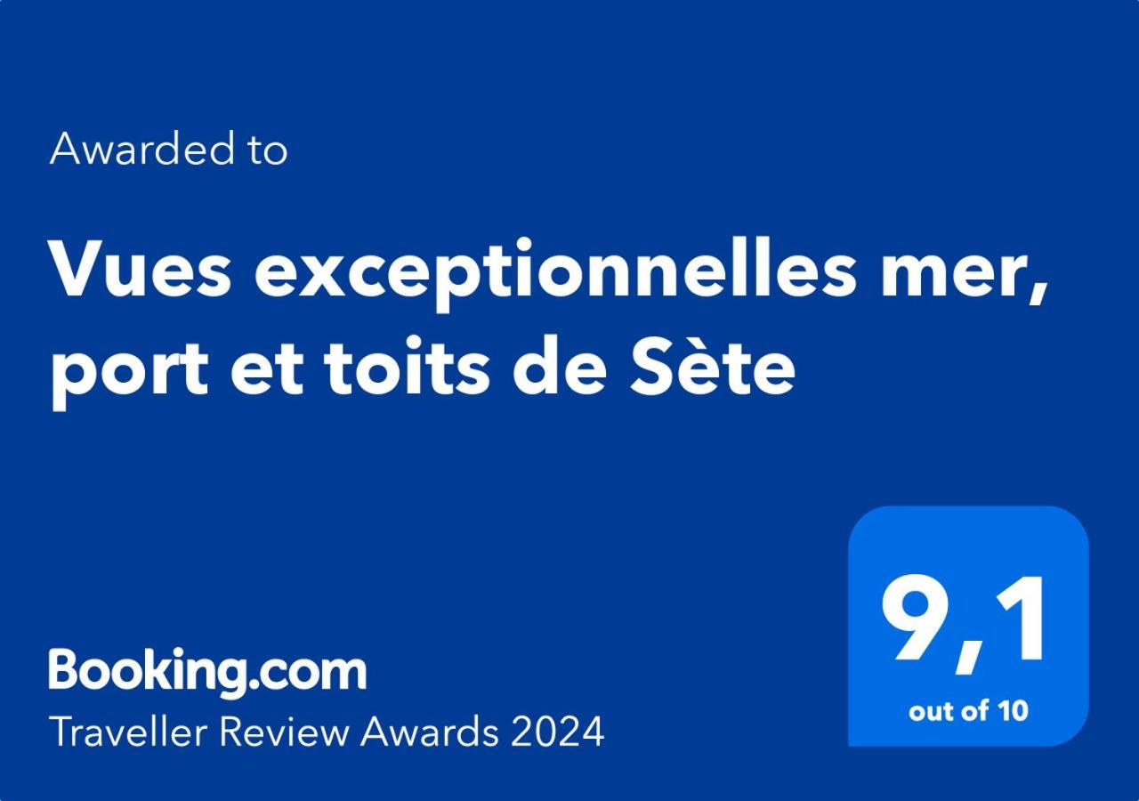 Vues exceptionnelles mer, port et toits de Sète Esterno foto